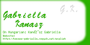 gabriella kanasz business card